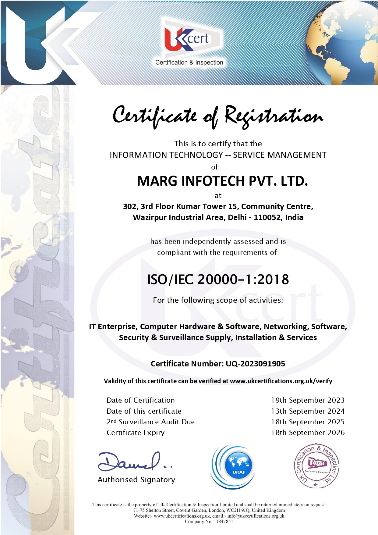 ISO/IEC 20000-1:2018